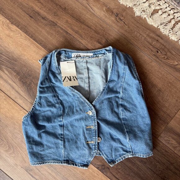 zara Jackets & Blazers - Zara Nwt Womens Denim Vest